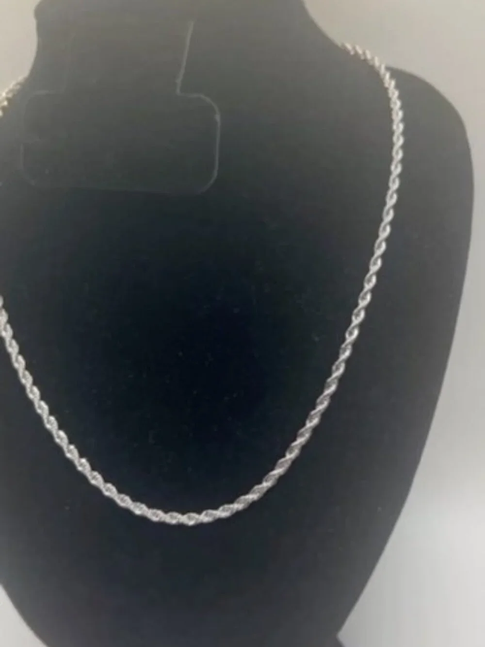 Real Silver Rope Chain Stainless Steel Plated Mens 3mm 22 Inch Solid Waterproof